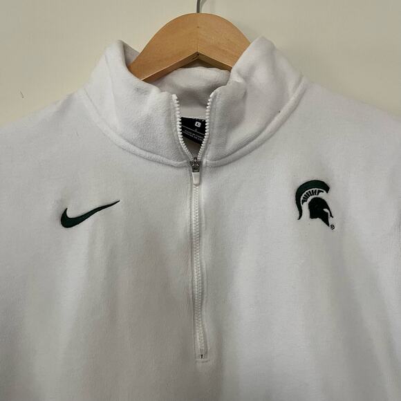Nike Michigan State MSU Spartans Women's Large Fleece Jacket 1/2 Zip Pullover - Picture 6 of 7